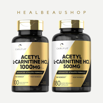 Carlyle Acetyl L-Carnitine HCl (ALCAR) 1000mg – Energy, Metabolism & Cognitive Support | Original USA Product
