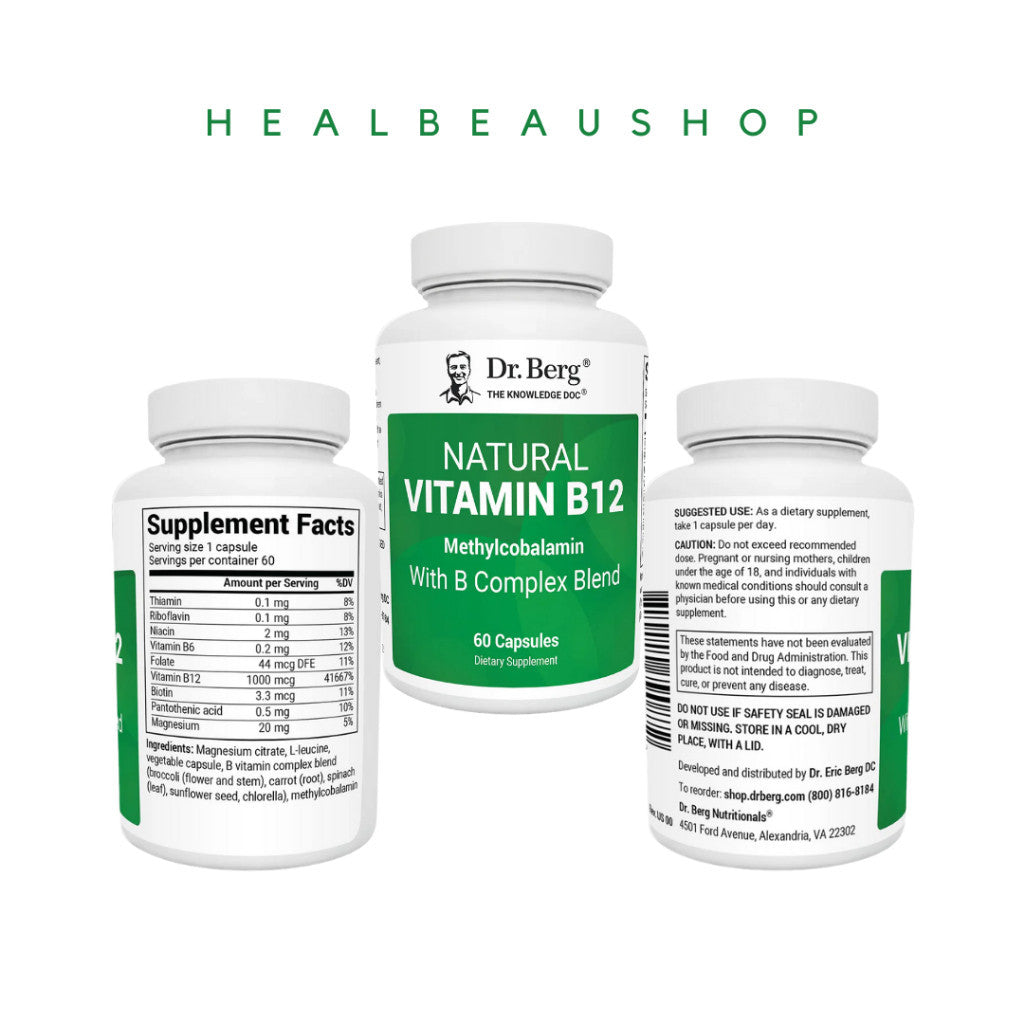 Dr. Berg Natural Vitamin B1+ (Allithiamine) – Advanced B-Complex & Magnesium Support