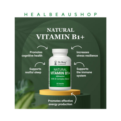 Dr. Berg Natural Vitamin B1+ (Allithiamine) – Advanced B-Complex & Magnesium Support