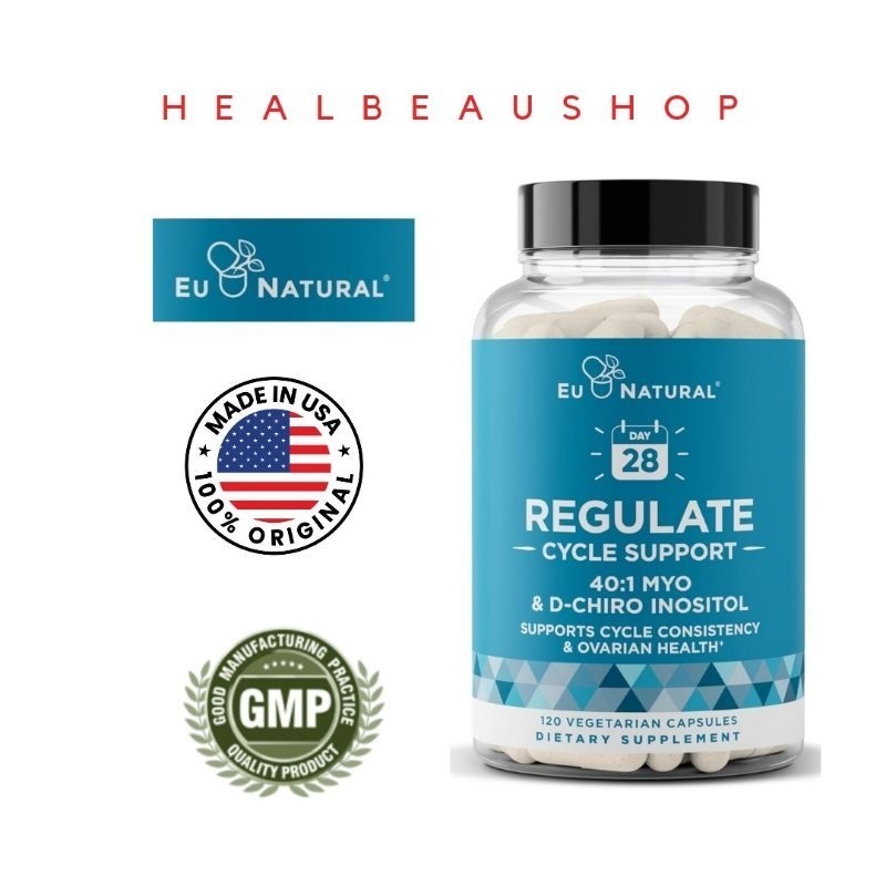 Eu Natural Regulate Myo & D-Chiro Inositol – 120 Capsules | PCOS, Hormonal Balance & Fertility Support | Original USA Product