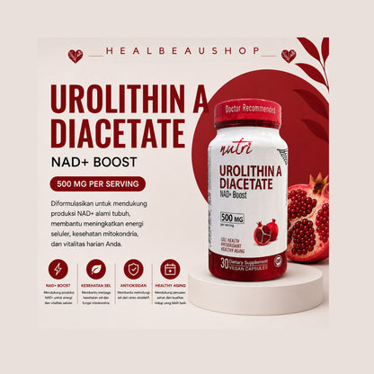 Nutri Urolithin A  Diacetate 500mg Suplemen Anti Aging Kesehatan Seluler & Anti Oksidan