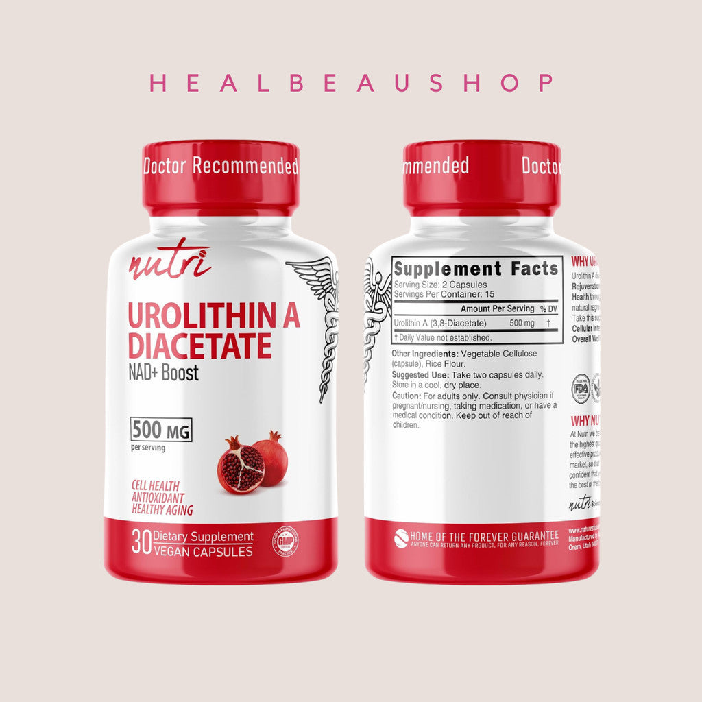 Nutri Urolithin A  Diacetate 500mg Suplemen Anti Aging Kesehatan Seluler & Anti Oksidan