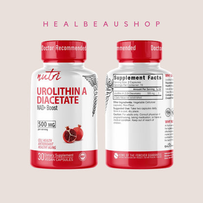 Nutri Urolithin A  Diacetate 500mg Suplemen Anti Aging Kesehatan Seluler & Anti Oksidan