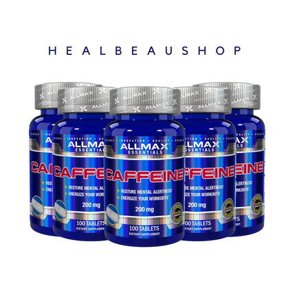 Allmax Caffeine 200mg – 100 Tablets | Energy, Focus & Performance Support | Original USA Product