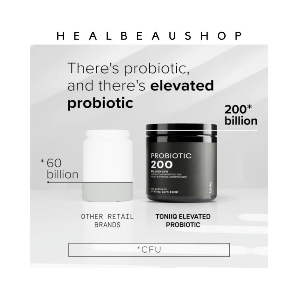 Toniiq Probiotic 200 Billion CFU – 30 Clinically Studied Strains | Advanced Digestive & Gut Health Support