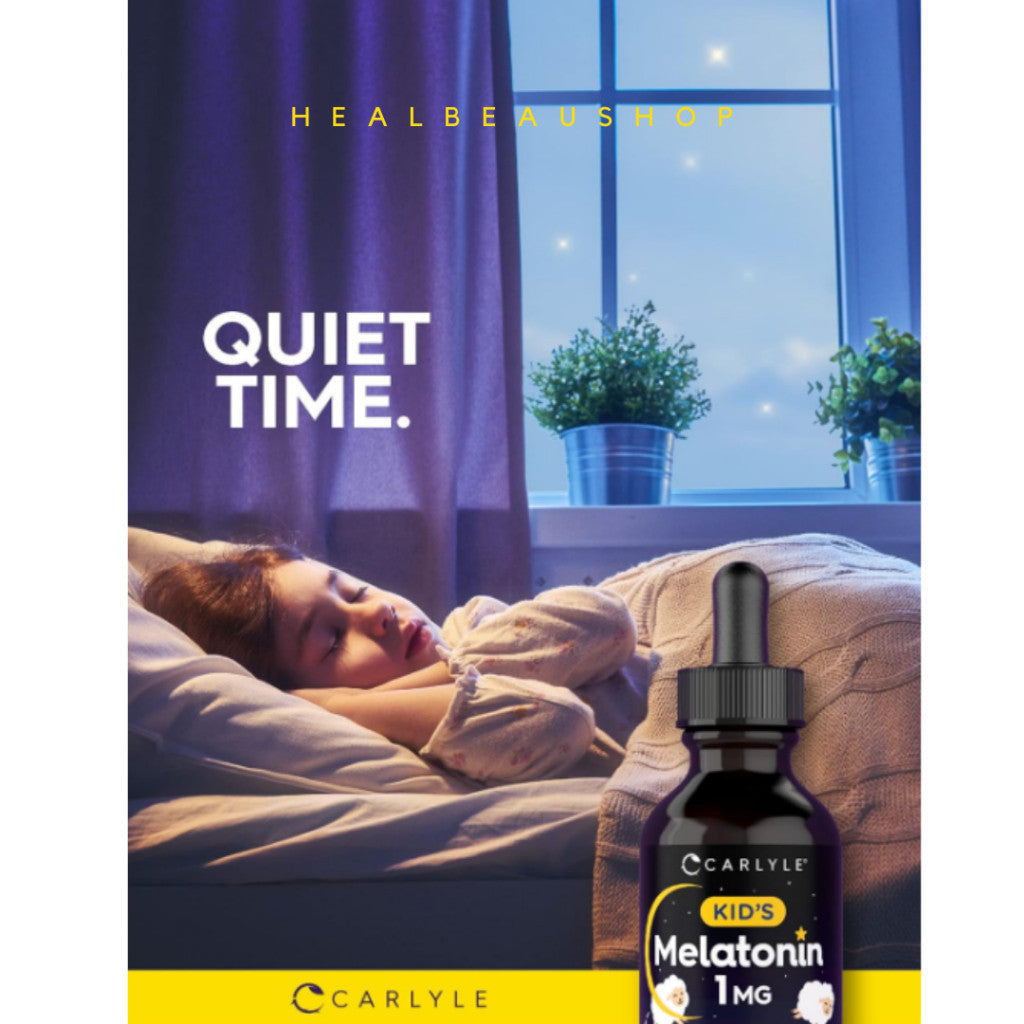 Carlyle Kids Liquid Melatonin 1mg – Berry Flavor | Children's Sleep Support | Original USA Product