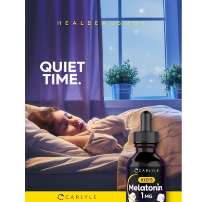 Carlyle Kids Liquid Melatonin 1mg – Berry Flavor | Children's Sleep Support | Original USA Product