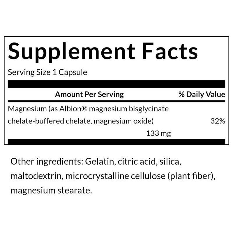 Swanson Albion® Magnesium Glycinate 133mg – 90 Capsules | Nerve, Muscle, Bone & Heart Support | Original USA Product