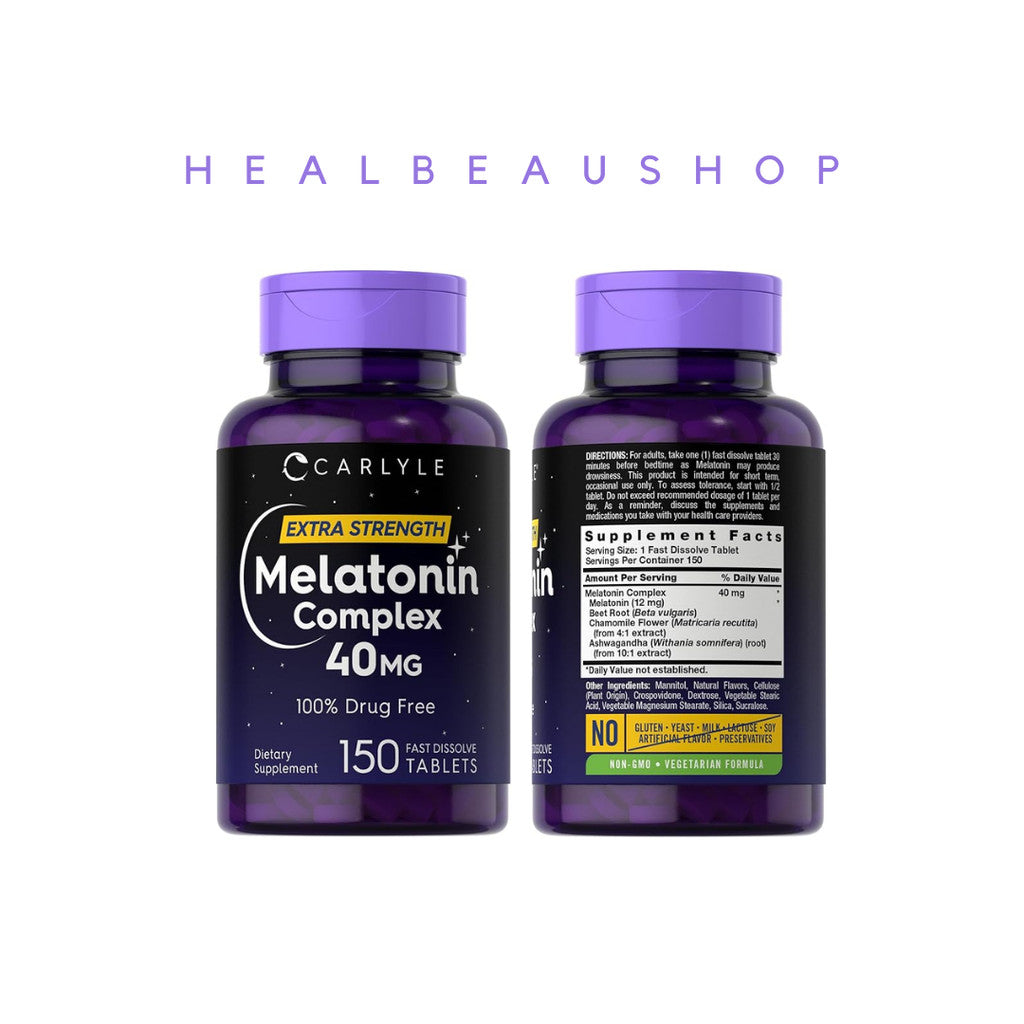 Carlyle Melatonin 40mg Complex – Advanced Sleep & Relaxation Support | Original USA Product