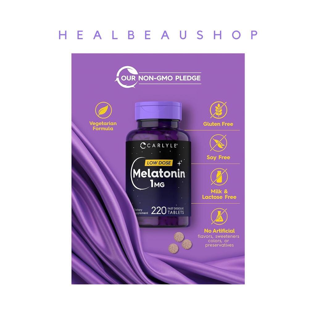 Carlyle Melatonin 1mg – 220 Fast-Dissolve Tablets | Sleep & Relaxation Support | Original USA Product