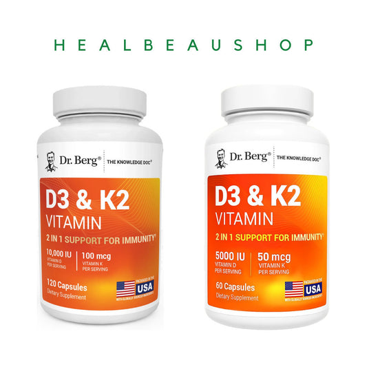Dr. Berg Vitamin D3 + K2 – 5000 IU / 10000 IU | Magnesium, Zinc, B6, MCT & Ox Bile | Bone, Immune & Cardiovascular Support | Original USA Product