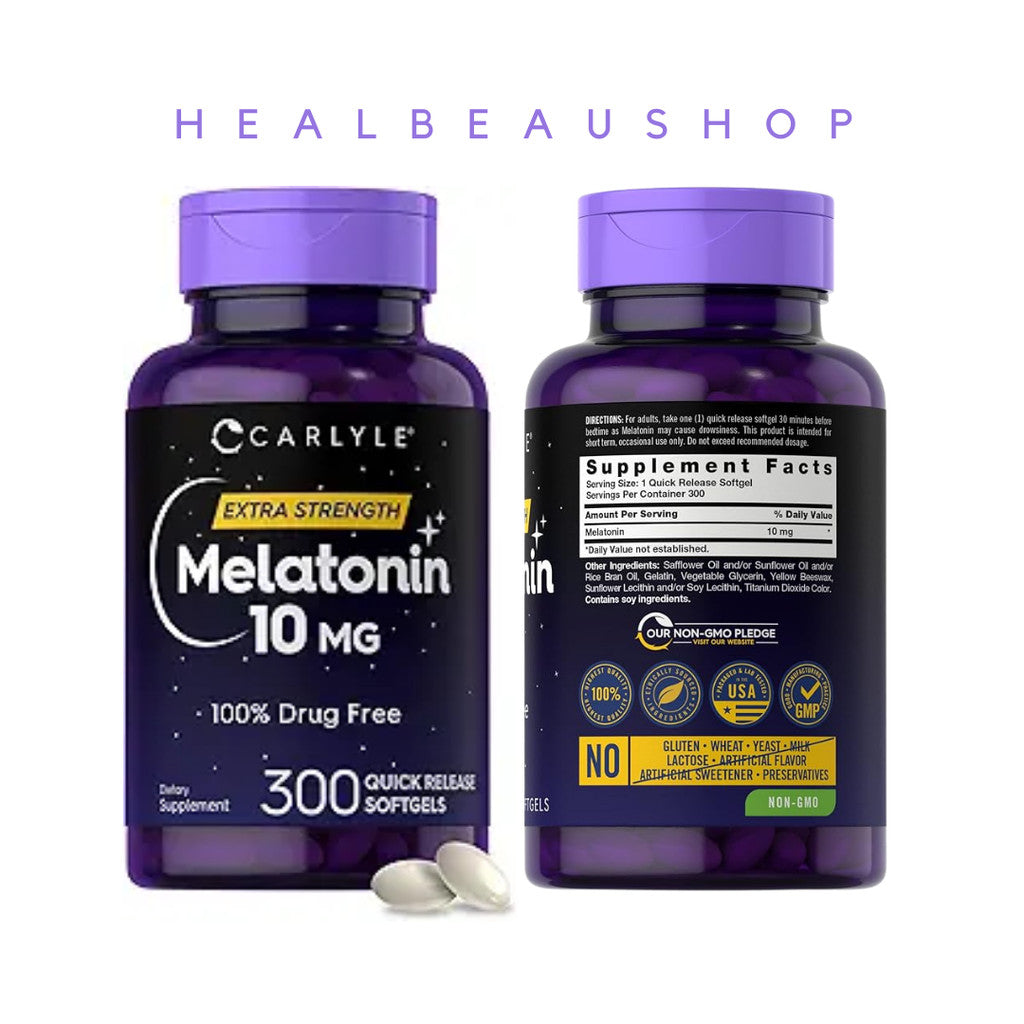Carlyle Melatonin 10mg – Sleep & Relaxation Support Supplement | Original USA Product