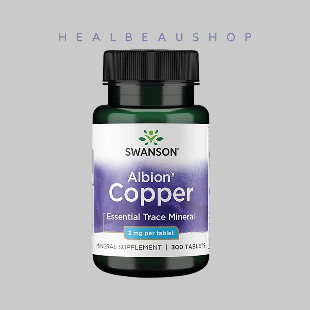 Swanson Albion® Copper 2mg – 300 Tablets | Essential Trace Mineral Support | Original USA Product
