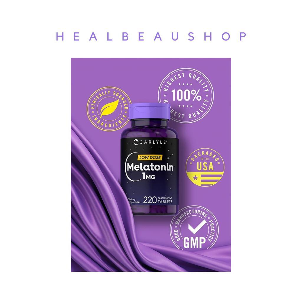 Carlyle Melatonin 1mg – 220 Fast-Dissolve Tablets | Sleep & Relaxation Support | Original USA Product