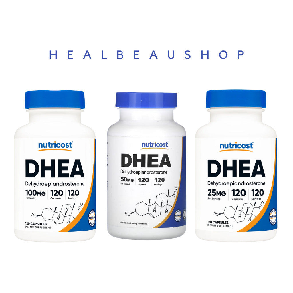 Nutricost DHEA 25mg / 50mg / 100mg – 120 Capsules | Hormonal Balance, Vitality & Healthy Aging Support