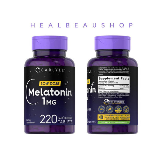 Carlyle Melatonin 1mg – 220 Fast-Dissolve Tablets | Sleep & Relaxation Support | Original USA Product