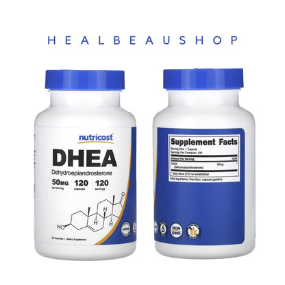 Nutricost DHEA 25mg / 50mg / 100mg – 120 Capsules | Hormonal Balance, Vitality & Healthy Aging Support