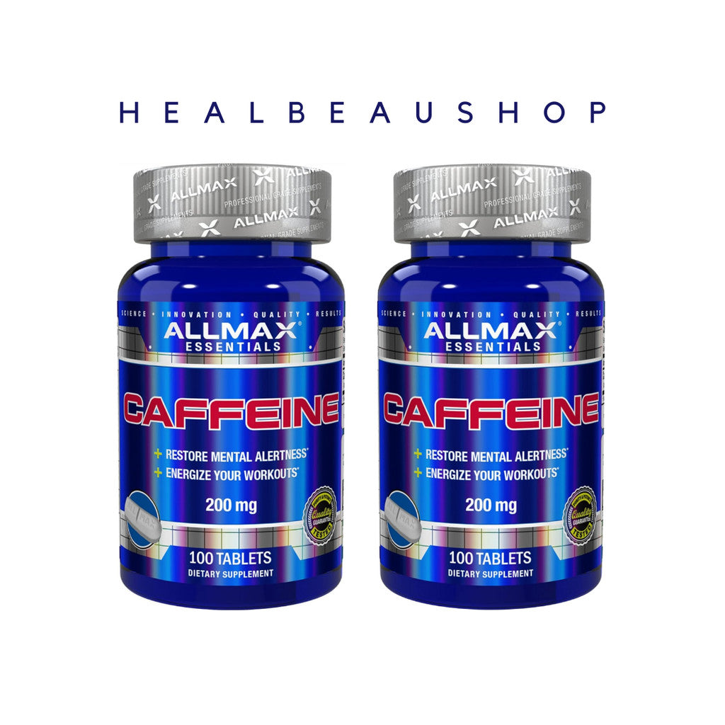 Allmax Caffeine 200mg – 100 Tablets | Energy, Focus & Performance Support | Original USA Product