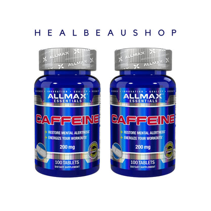 Allmax Caffeine 200mg – 100 Tablets | Energy, Focus & Performance Support | Original USA Product