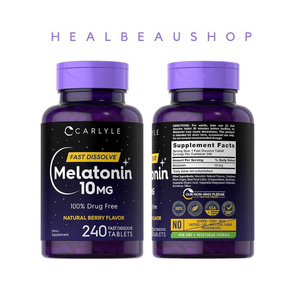 Carlyle Melatonin 10mg – Sleep & Relaxation Support Supplement | Original USA Product
