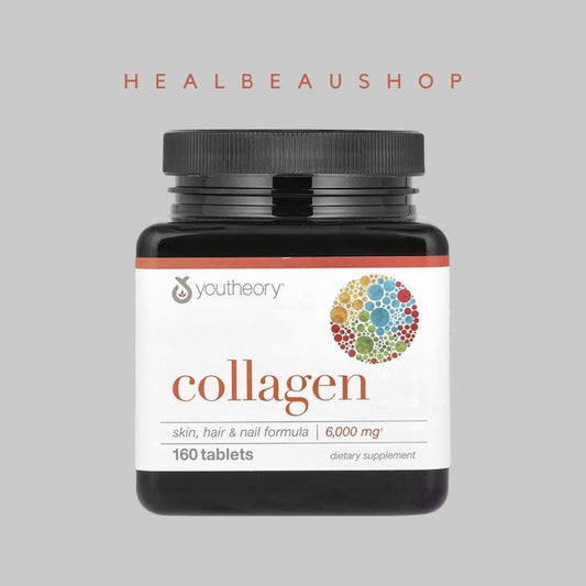 Youtheory Collagen 6000mg – Hair, Skin & Nails Support | 160 Tablets | Original USA Product
