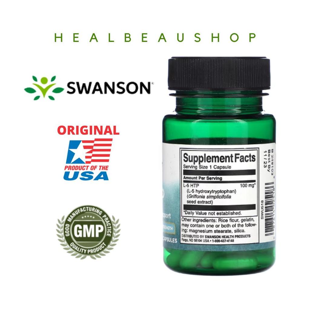 Swanson 5 HTP 100mg 60caps Mood Stress Support