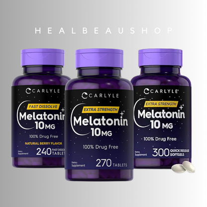 Carlyle Melatonin 10mg – Sleep & Relaxation Support Supplement | Original USA Product