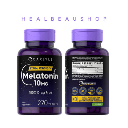 Carlyle Melatonin 10mg – Sleep & Relaxation Support Supplement | Original USA Product