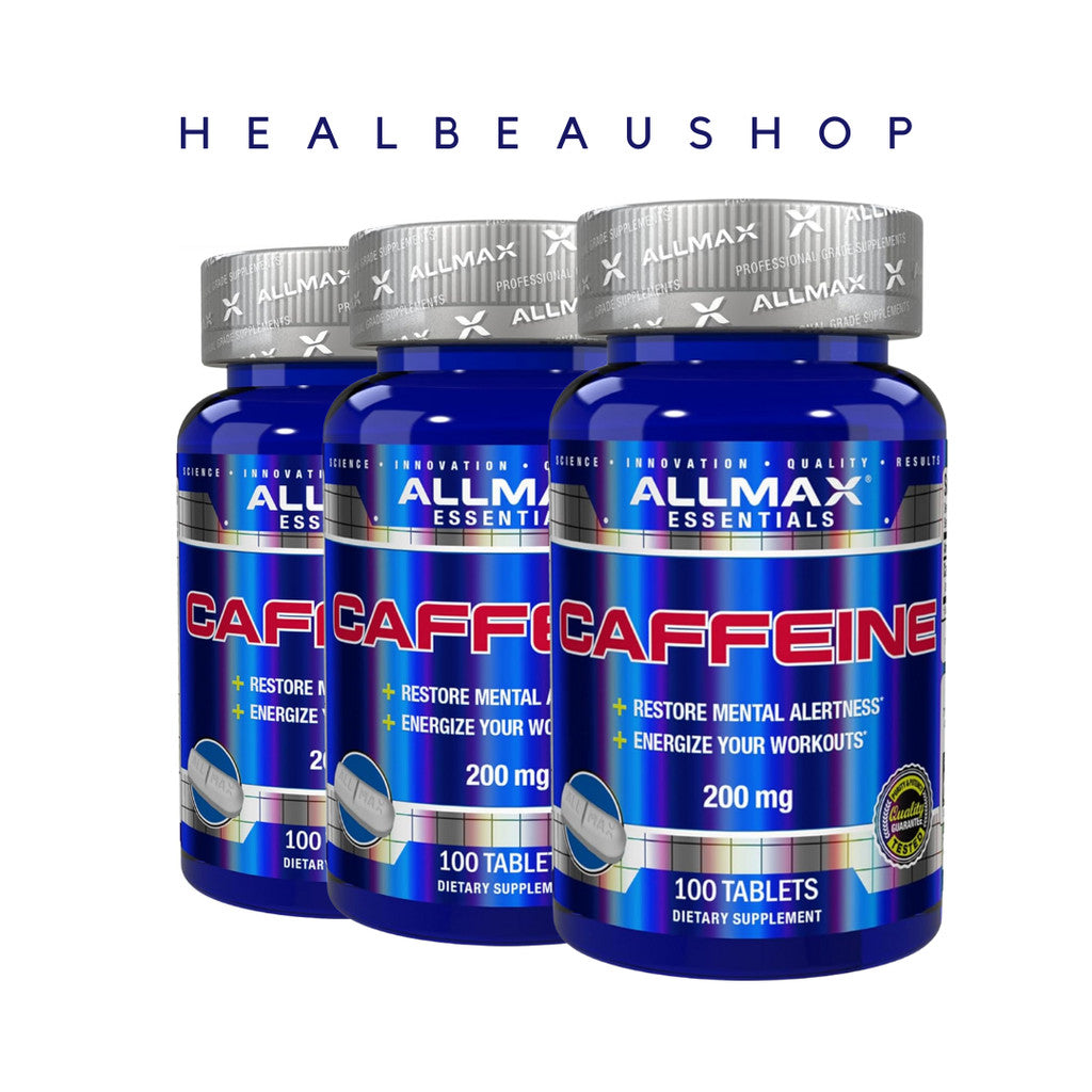 Allmax Caffeine 200mg – 100 Tablets | Energy, Focus & Performance Support | Original USA Product